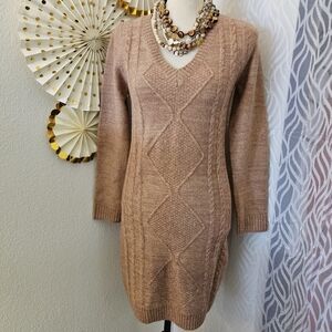 Skies Are Blue | Marled Peach Sweater Dress | Size XS
